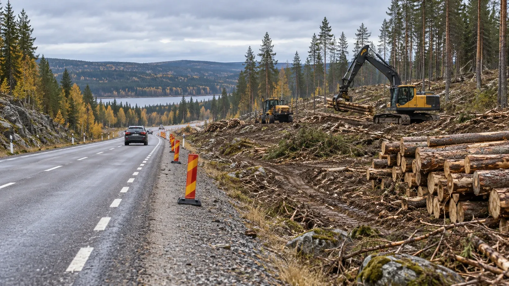Arbetet med viltåtgärder på väg 84 har startat